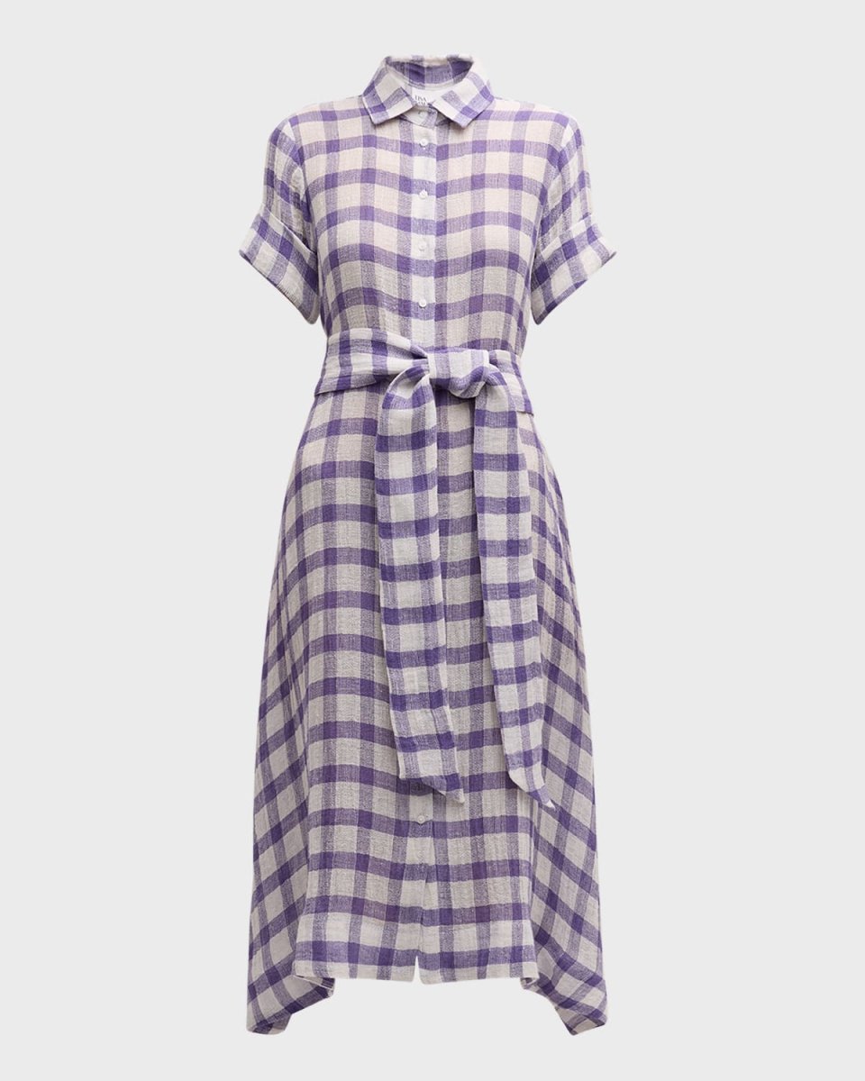 Gingham Gauze Midi Shirtdress